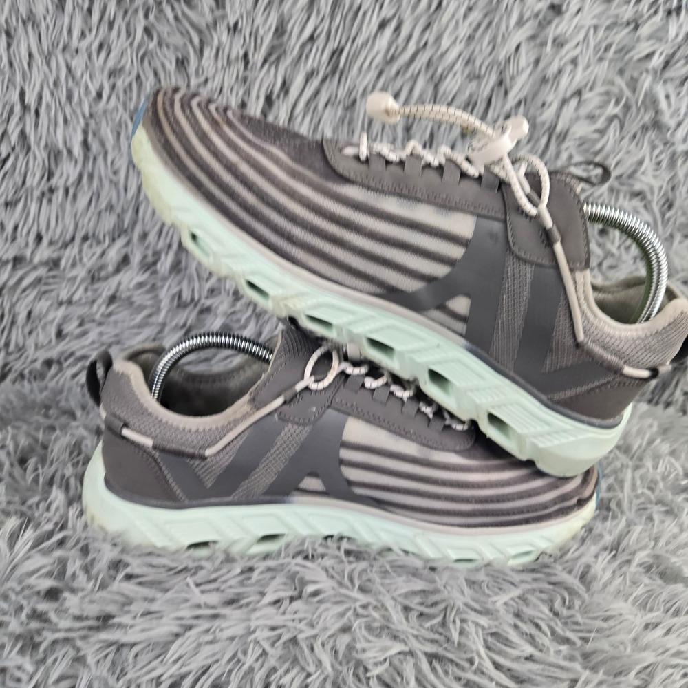 Vionic Womens 10 Grey Fortune Wave Pattern Speed Lace Walking Sneakers